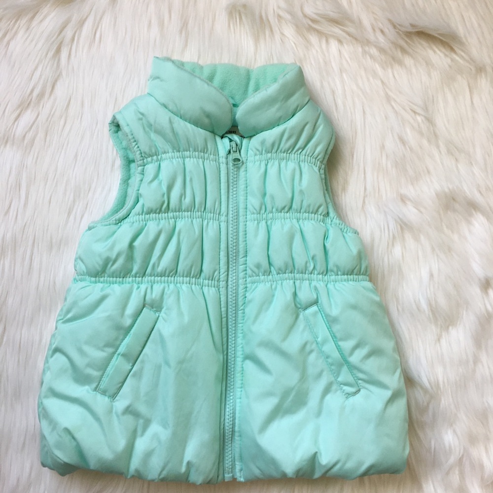 Mint color puffer vest